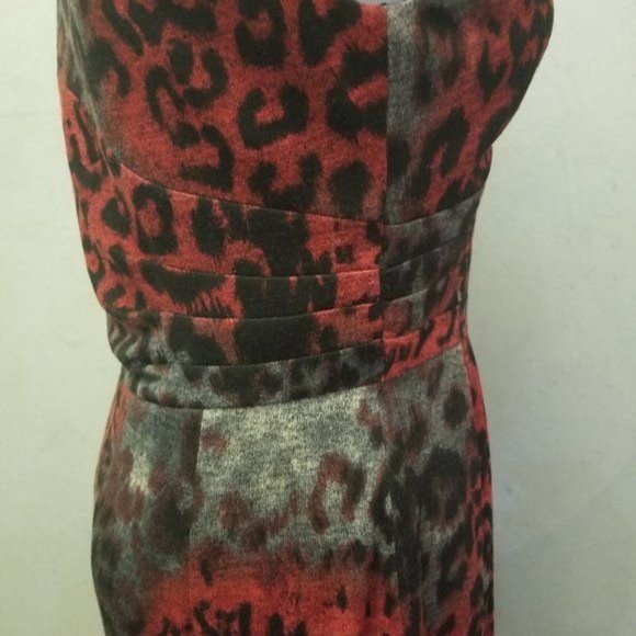 Frank Lyman Design V-neck animal printed dress women's size 4 (252) - Picture 4 of 13
